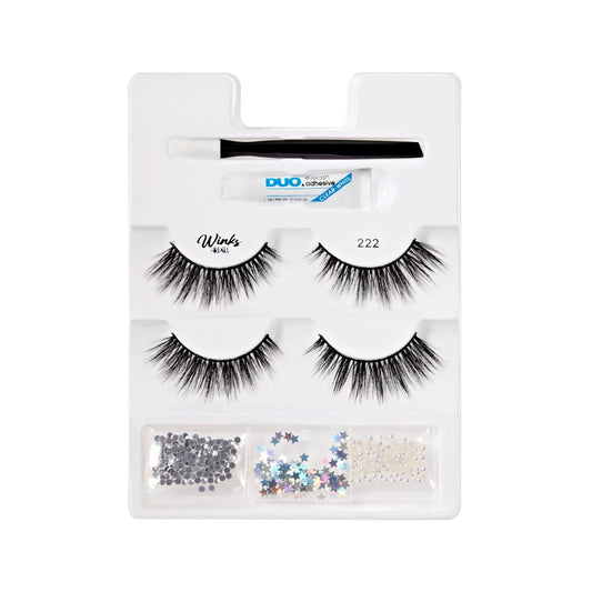 Ardell Winks Dare To Dazzle Lash Kit Style 222 - False Eyelashes for women Vacation Outfits Birthday Dresses Going Out Looks