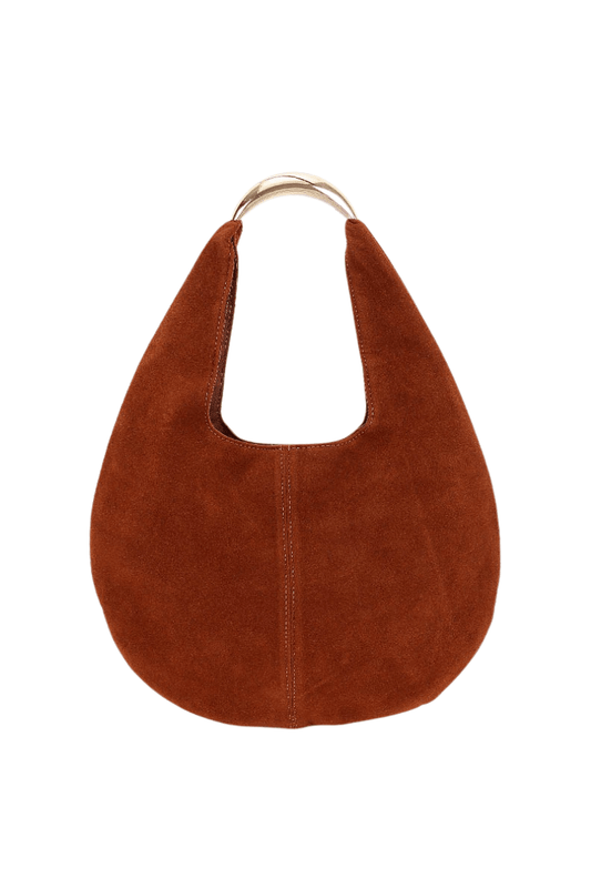 Carolina Faux Suede Leather Hobo Bag - Coffee handbag for women Vacation Outfits Birthday Dresses Going Out Looks