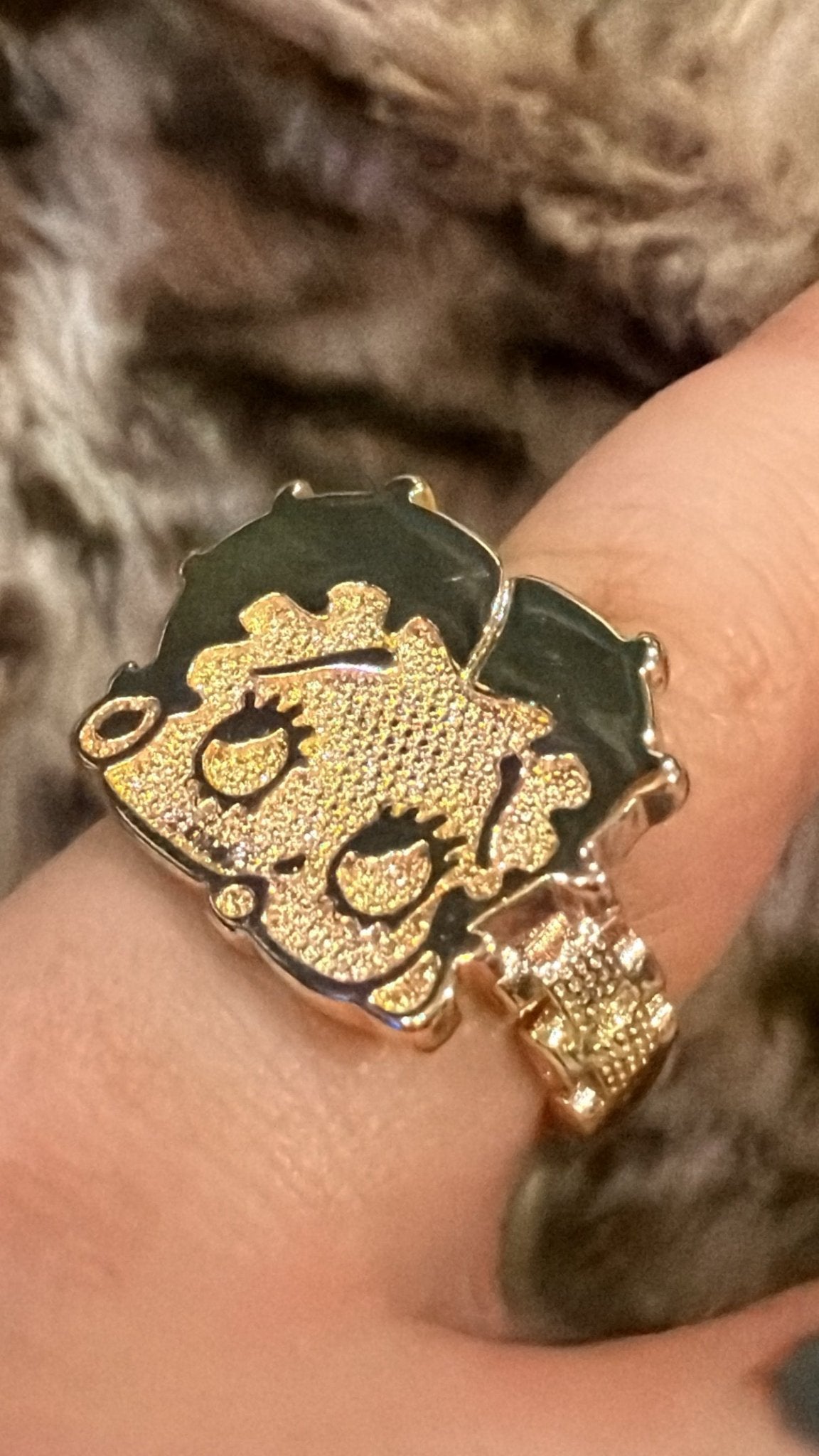 Character 18k Gold Plated Stainless Steel Ring - Blaire Shops