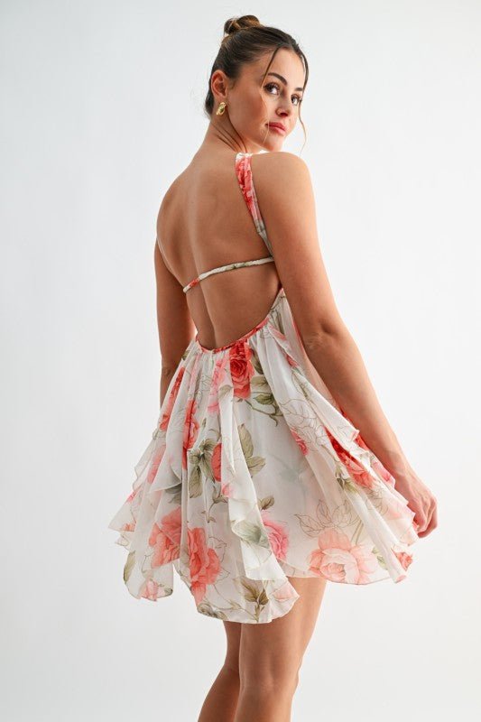 Elise Jardin Couture Silk - Illusion Formal Mini Dress - Ivory DRESS for women Vacation Outfits Birthday Dresses Going Out Looks