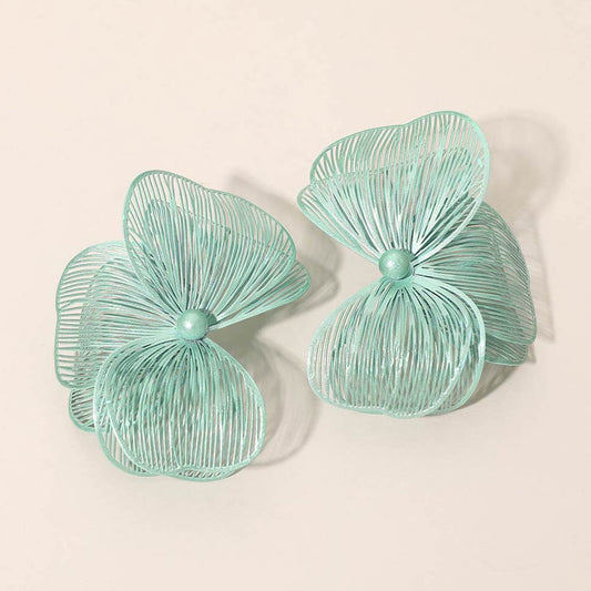 Elysian Bloom Triple Petal Statement Earrings - Mint EARRINGS for women Vacation Outfits Birthday Dresses Going Out Looks
