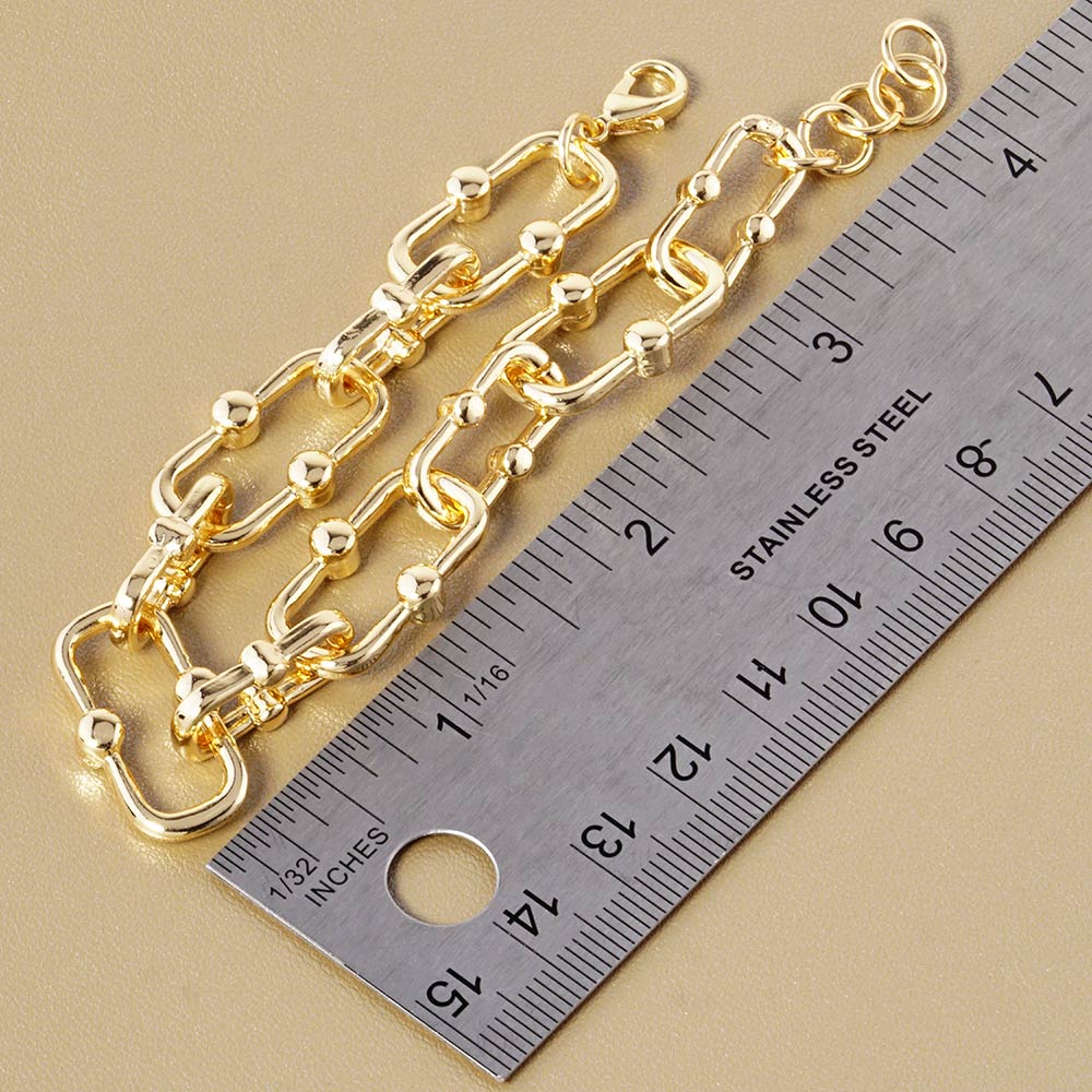 Gold Dipped Chunky Link Chain - Made in Korea - Gold bracelet for women Vacation Outfits Birthday Dresses Going Out Looks
