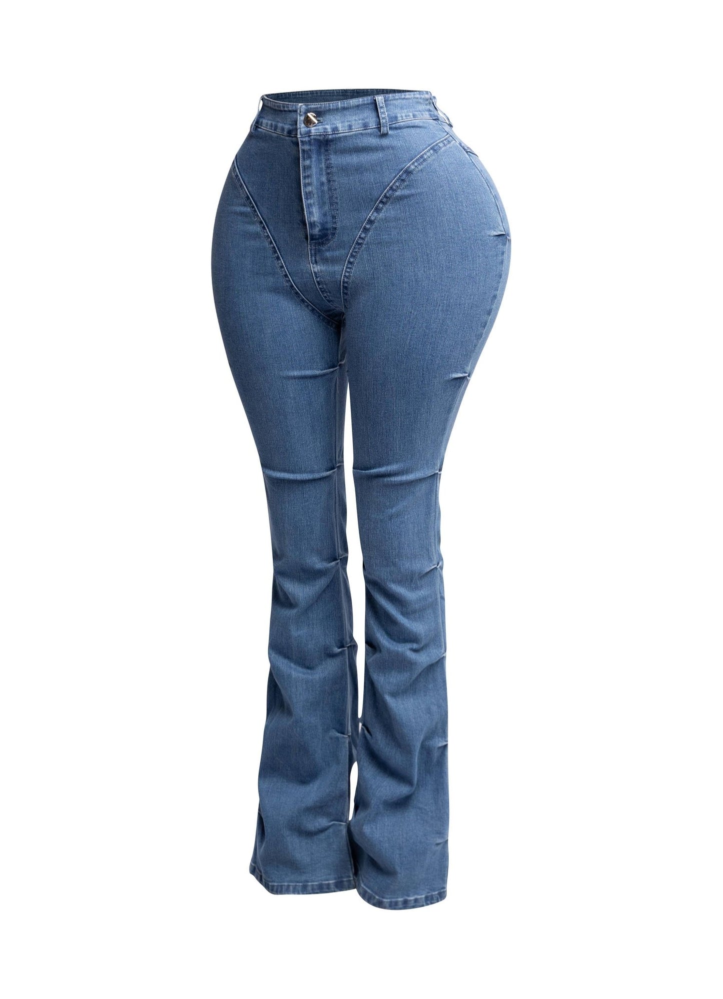 Jessica Bell Bottom Y2K Style Stretch Bell Bottom Jeans - Blaire Shops