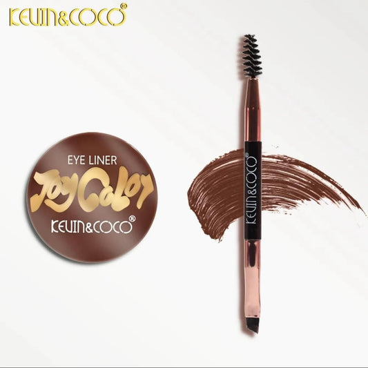 Kevin & Coco Joy Colors Eye Liner Brown & Black with Brush - for women Vacation Outfits Birthday Dresses Going Out Looks