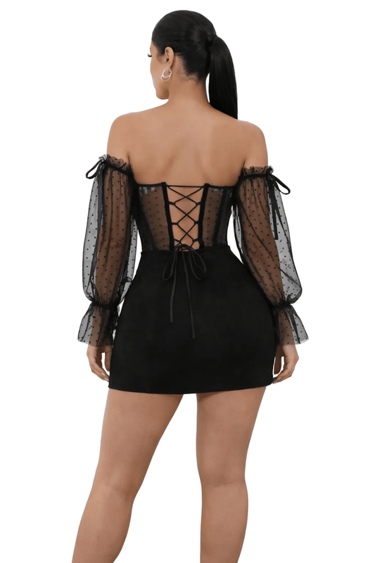 Midnight Devotion Lace - Up Corset Top - Black top for women Vacation Outfits Birthday Dresses Going Out Looks