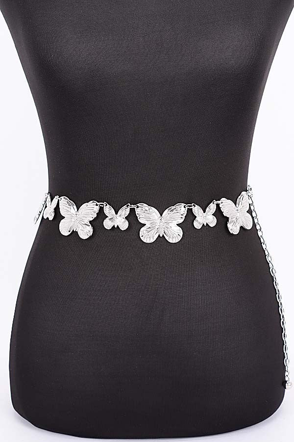 Multi Butterfly Chain Belt – Gold Statement Waist Chain for Dresses & Skirts - Blaire Shops