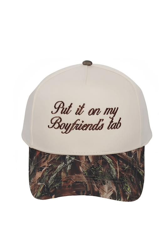 Put It On My Boyfriend’s Tab Trucker Cap - One size hat for women Vacation Outfits Birthday Dresses Going Out Looks
