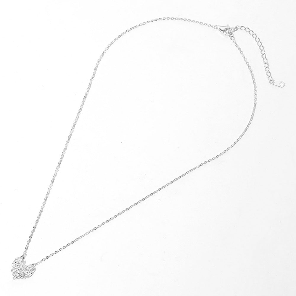 Secret Box™ CZ Stone Paved Heart Pendant Necklace – 14k Gold Dipped or Sterling Silver Dipped - Blaire Shops