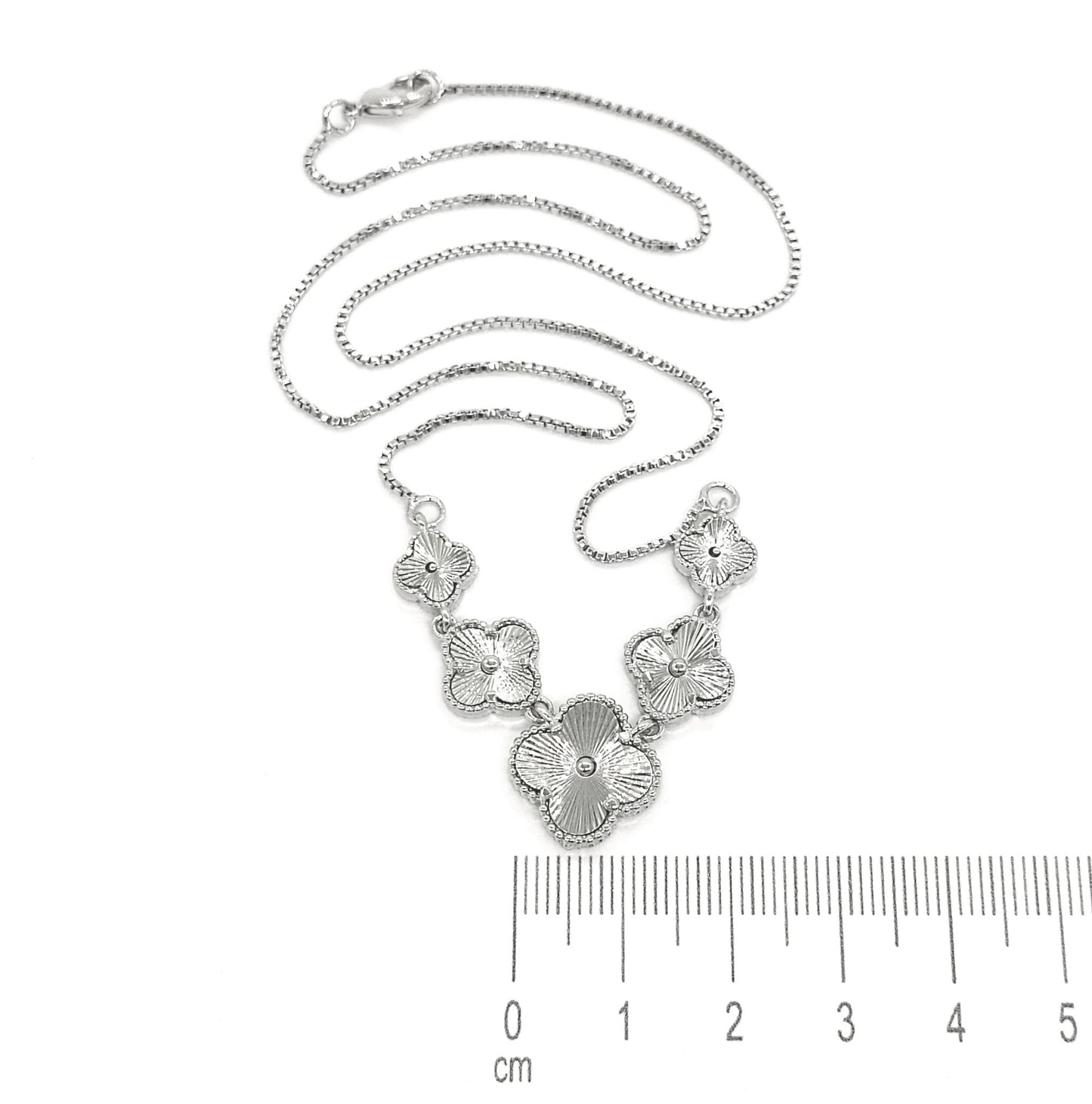 Silver Clover Inspired 18K Gold Plated Necklace - Silver for women Vacation Outfits Birthday Dresses Going Out Looks
