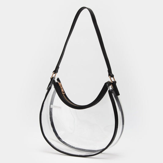 Transparent Shoulder Hobo Bag – Stadium and Concert Approved - Black for women Vacation Outfits Birthday Dresses Going Out Looks