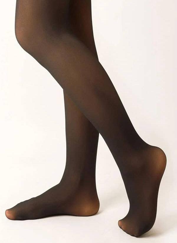 a woman's legs with black stockings and stockings