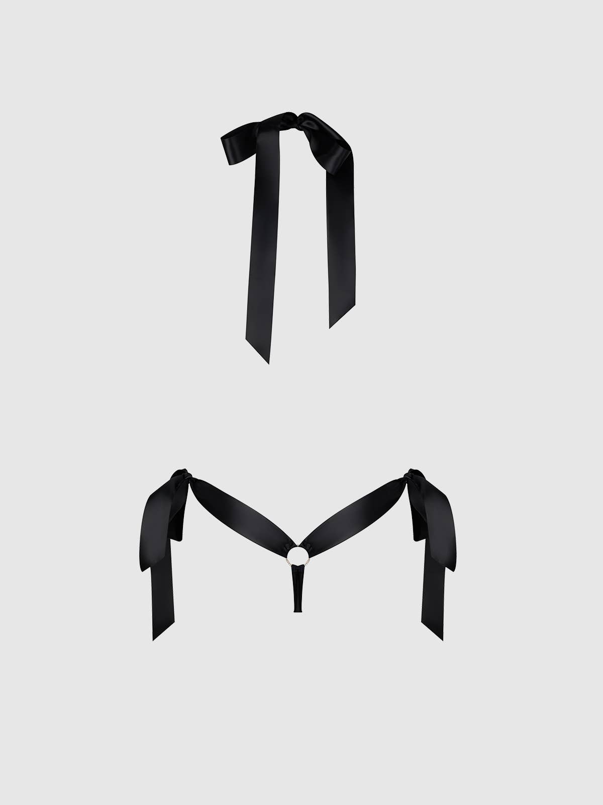 a woman's bra with a tie around her waist