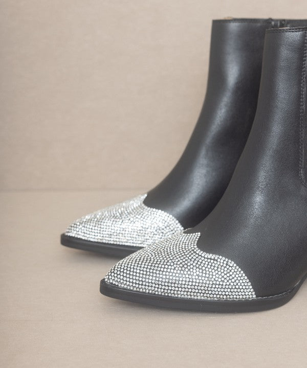 OASIS SOCIETY Zuri - Rhinestone Toed Booties