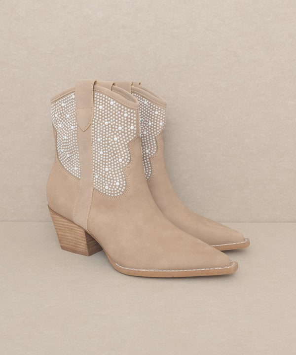 OASIS SOCIETY Cannes - Pearl Studded Western Boots