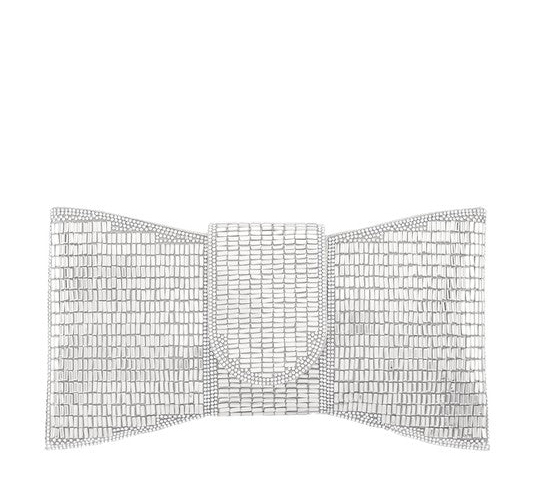 J'adore Crystal Ribbon Shape Evening Crossbody Bag