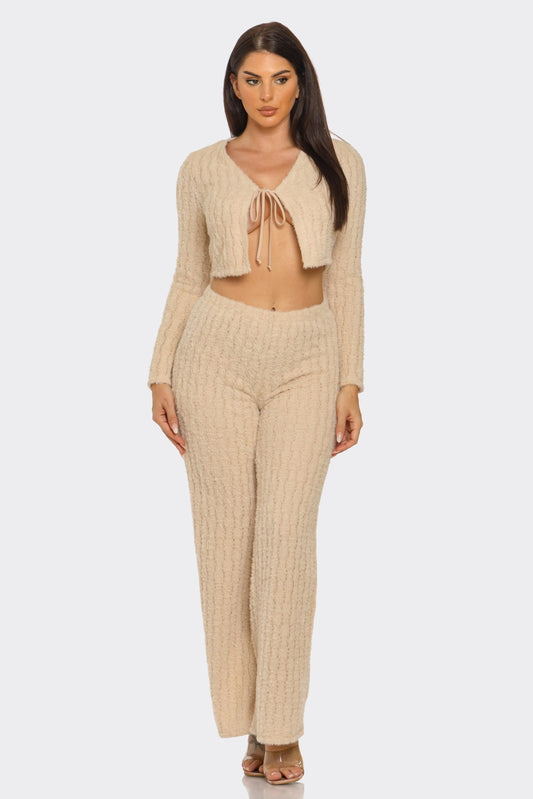 Ensemble pantalon évasé à nouer Sienna Chic