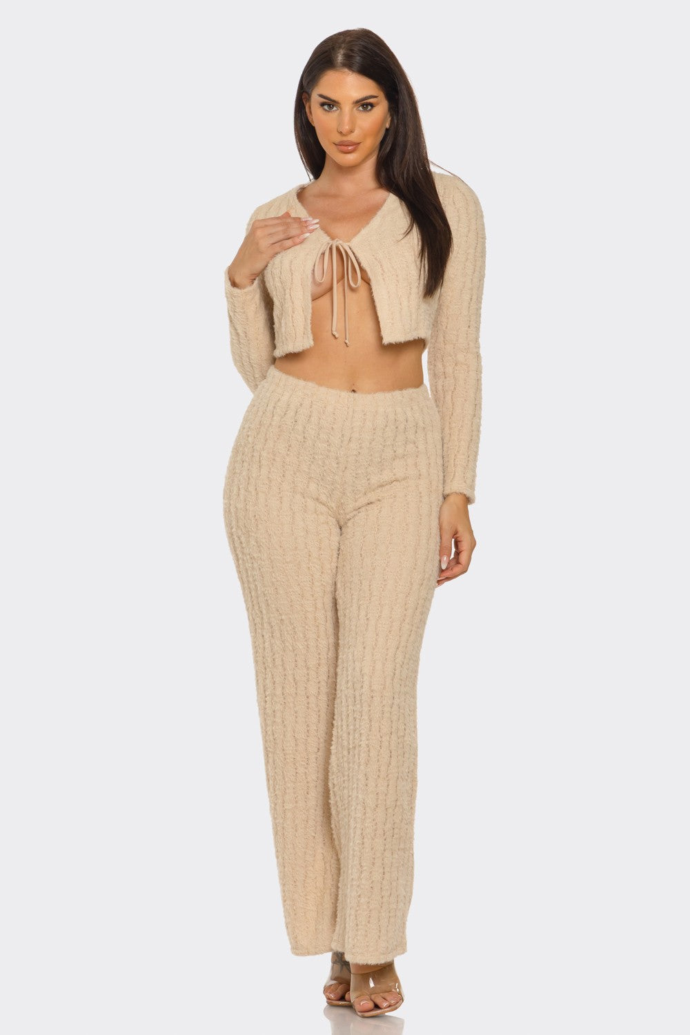 Ensemble pantalon évasé à nouer Sienna Chic