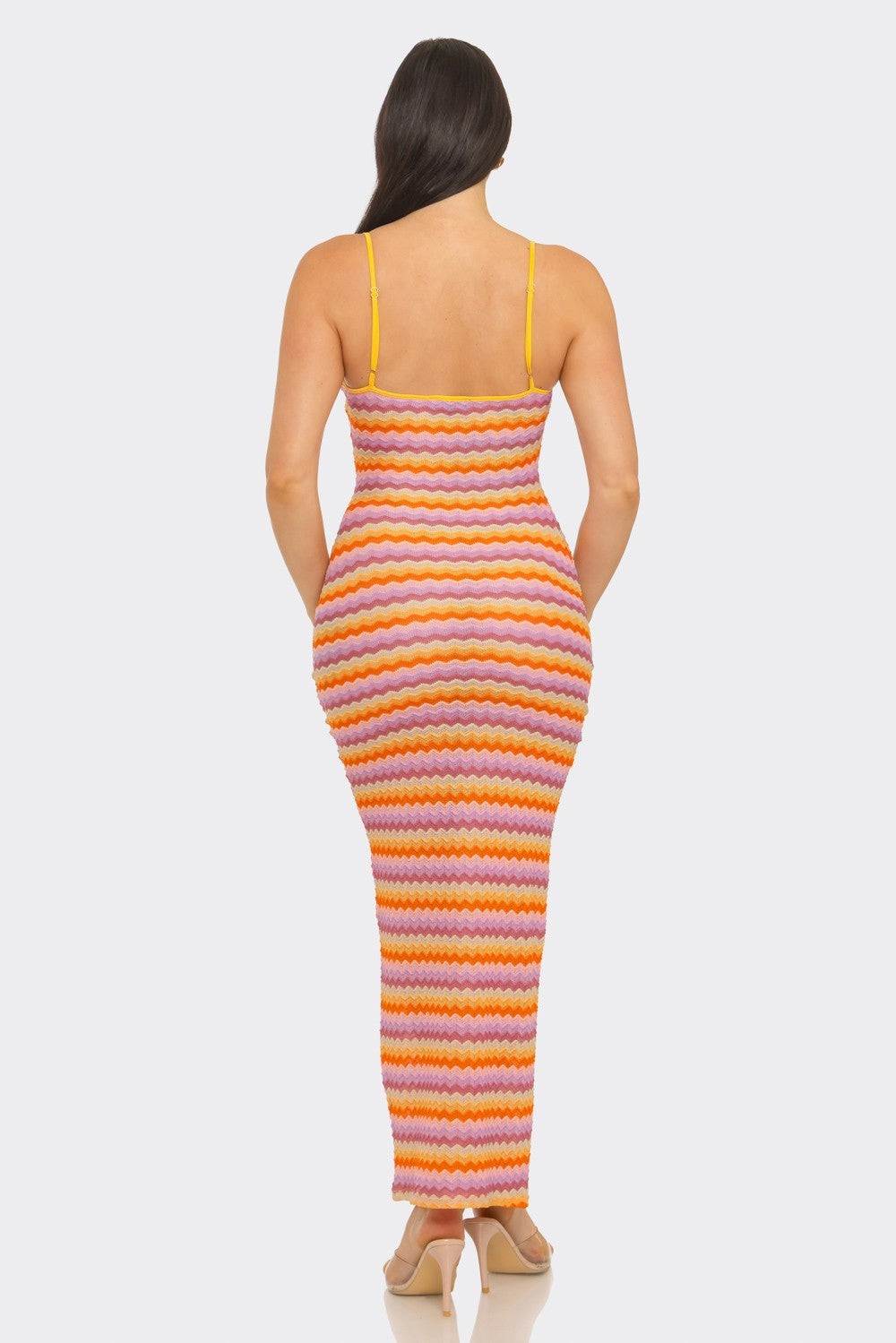 Sunset Riviera Crochet Cutout Maxi Dress