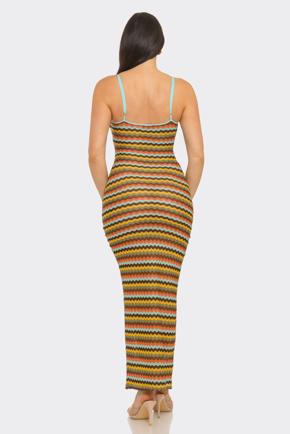 Sunset Riviera Crochet Cutout Maxi Dress
