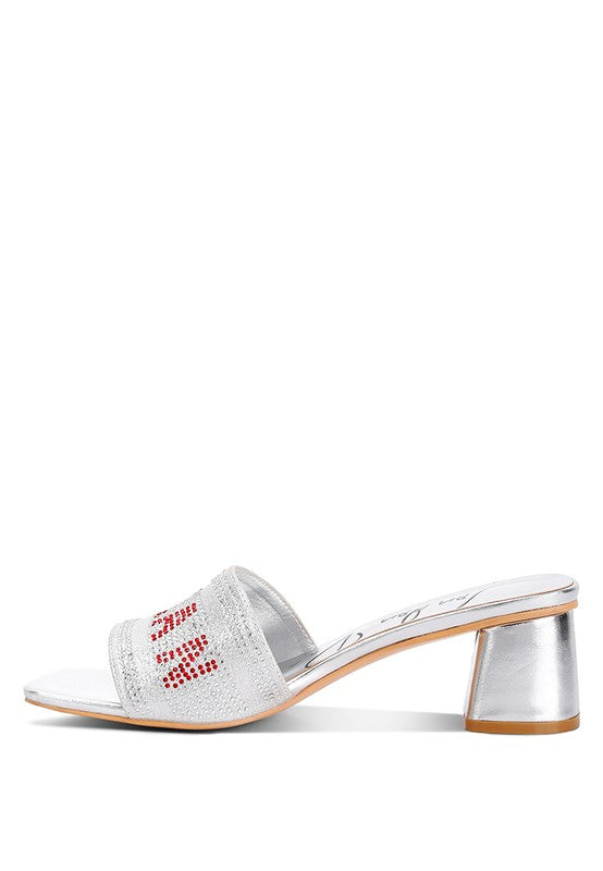 Punstar Diamante Embellished Milan Sandals