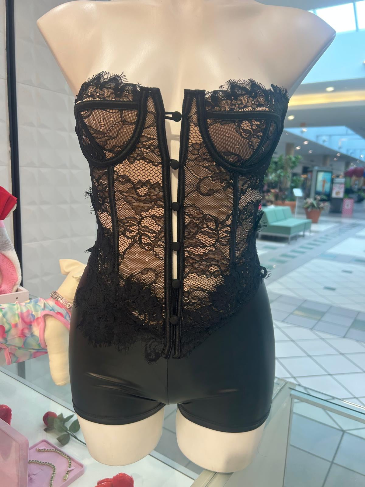 Dangerously Yours Lace Corset Tube Top