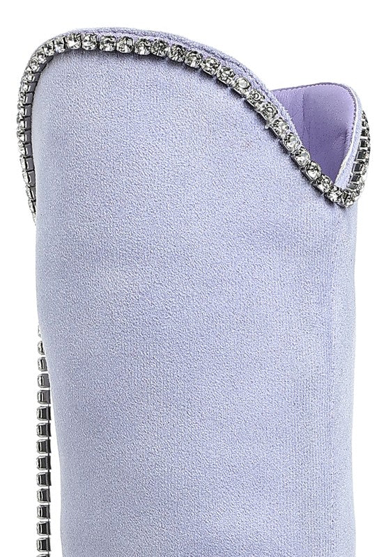 a purple purse with a chain on it