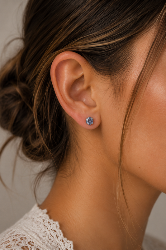 Aurora Classic Moissanite Stud Earrings