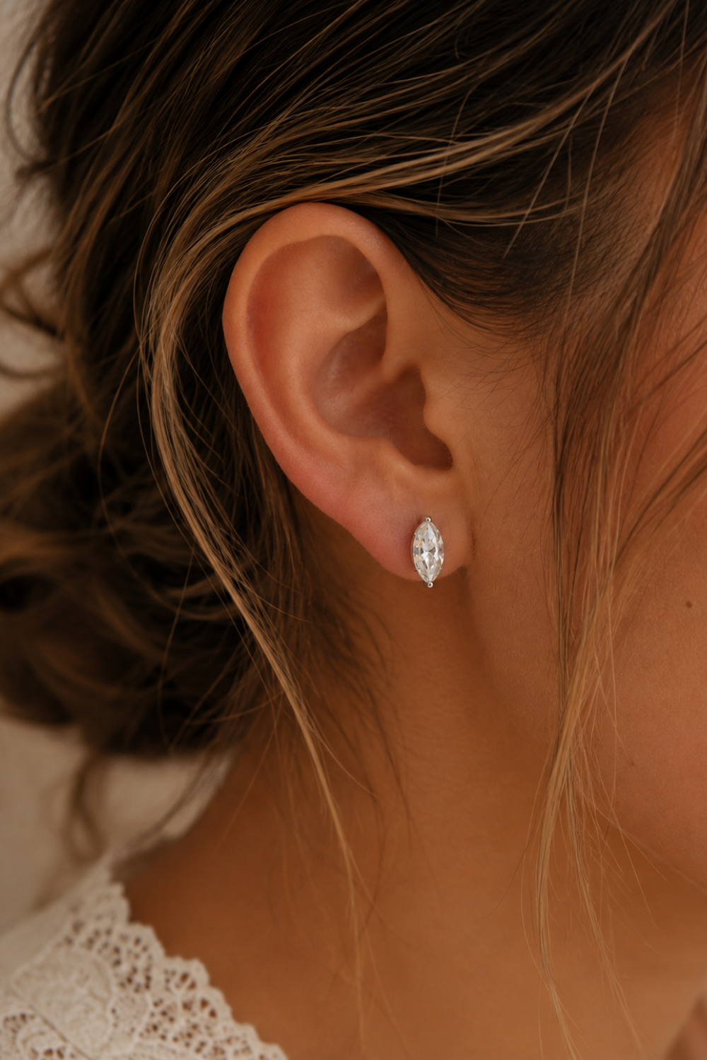 Celeste Marquise Moissanite Stud Earrings