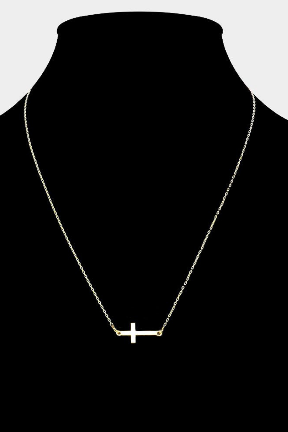 Secret Box™ Gold Dipped Cross Pendant Necklace