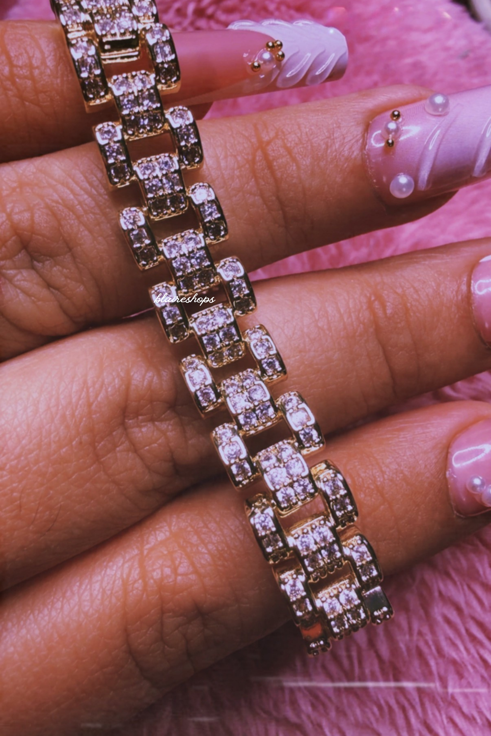 Mias 18K Gold Filled Italian Tennis Bracelet Patrona Roli Linkx