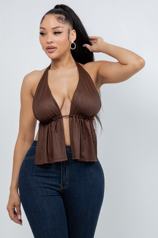 Sultry Crush Open Back Halter