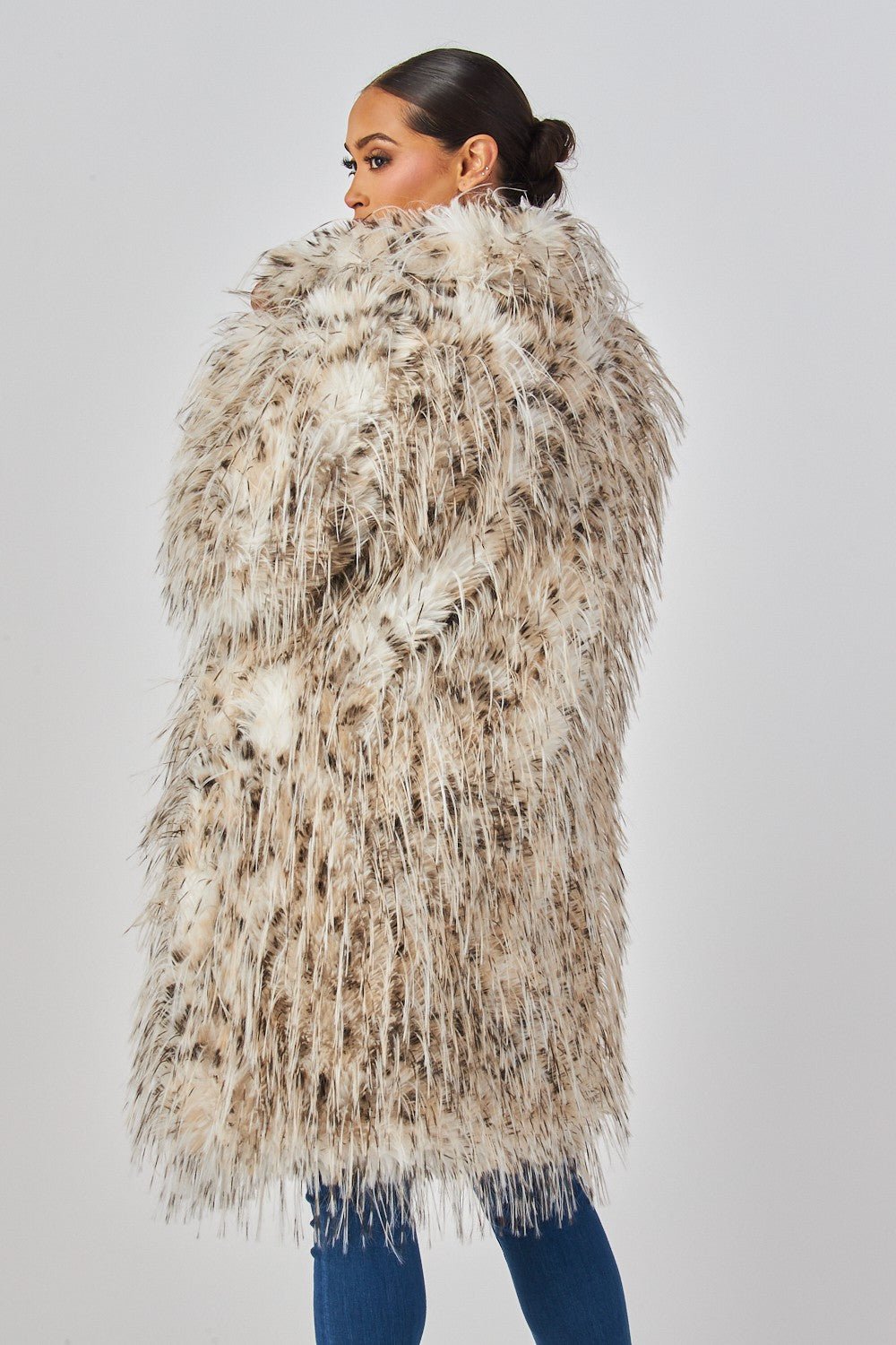 Amara Shaggy Leopard Faux Fur Coat | Trendy Women’s Winter Outerwear | Luxe Animal Print Jacket - Blaire Shops