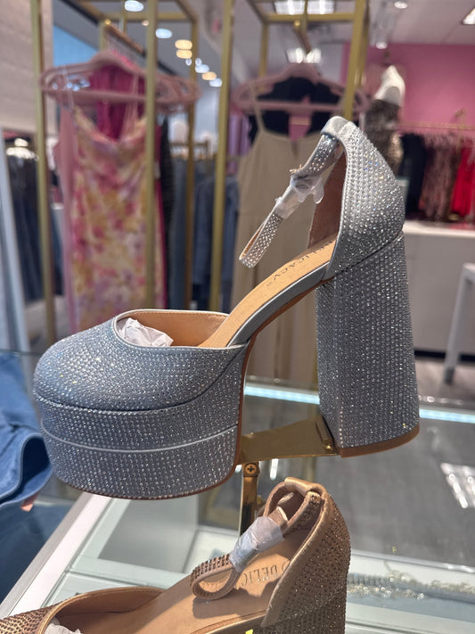 Angelica Sky High Bling Platform Strap Heel - Blaire Shops