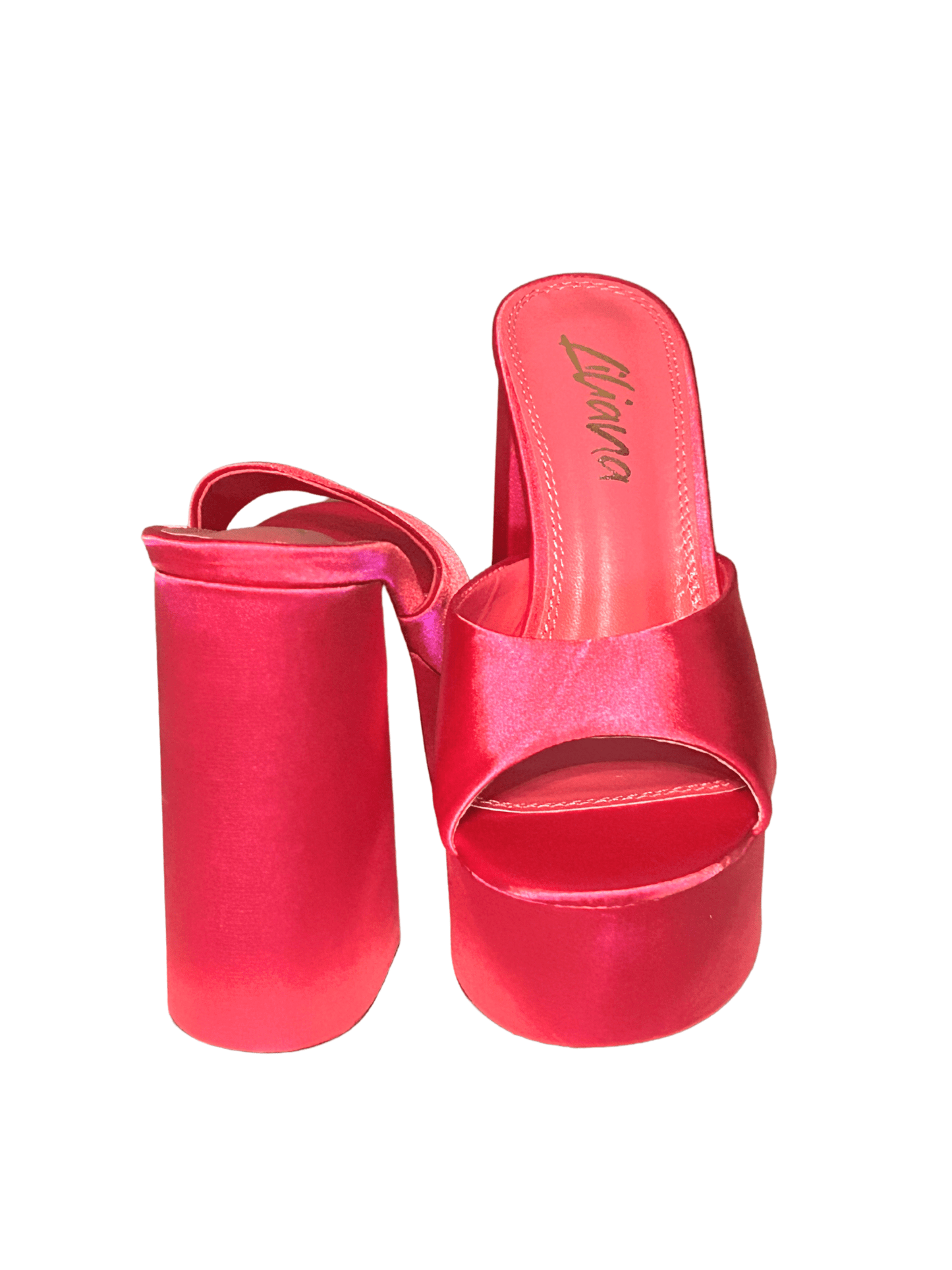 Barb Babe Pink Satin Mule 4.5 Inch Chunky Heel With Convenient Slip - On Style - Blaire Shops