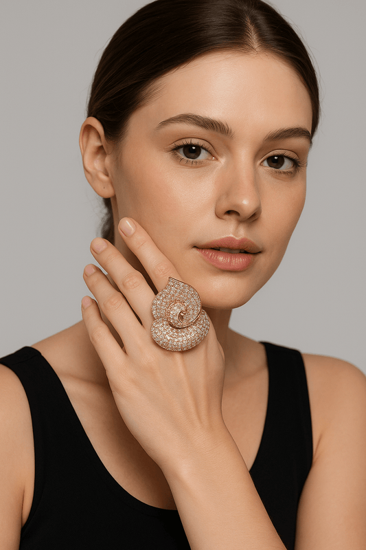 Bloom Boldly 🌸 | Orchid 18K Gold Plated Statement Ring - Blaire Shops