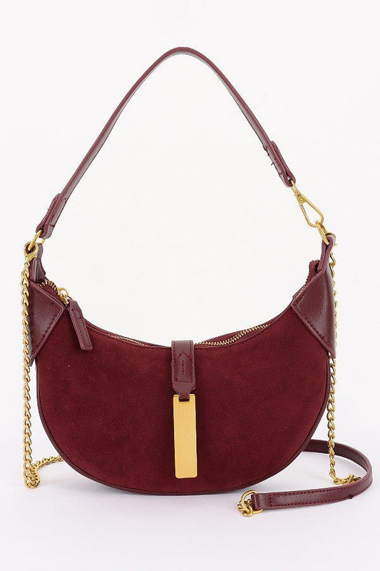 Boston Faux Suede Leather Hobo Bag - Blaire Shops