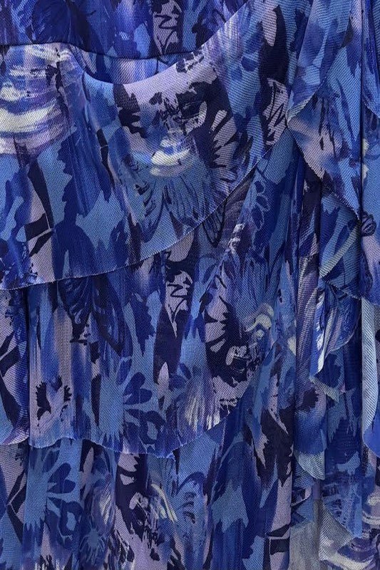 Cali Butterfly Two Piece Halter Crop Top Skirt Set - Blaire Shops