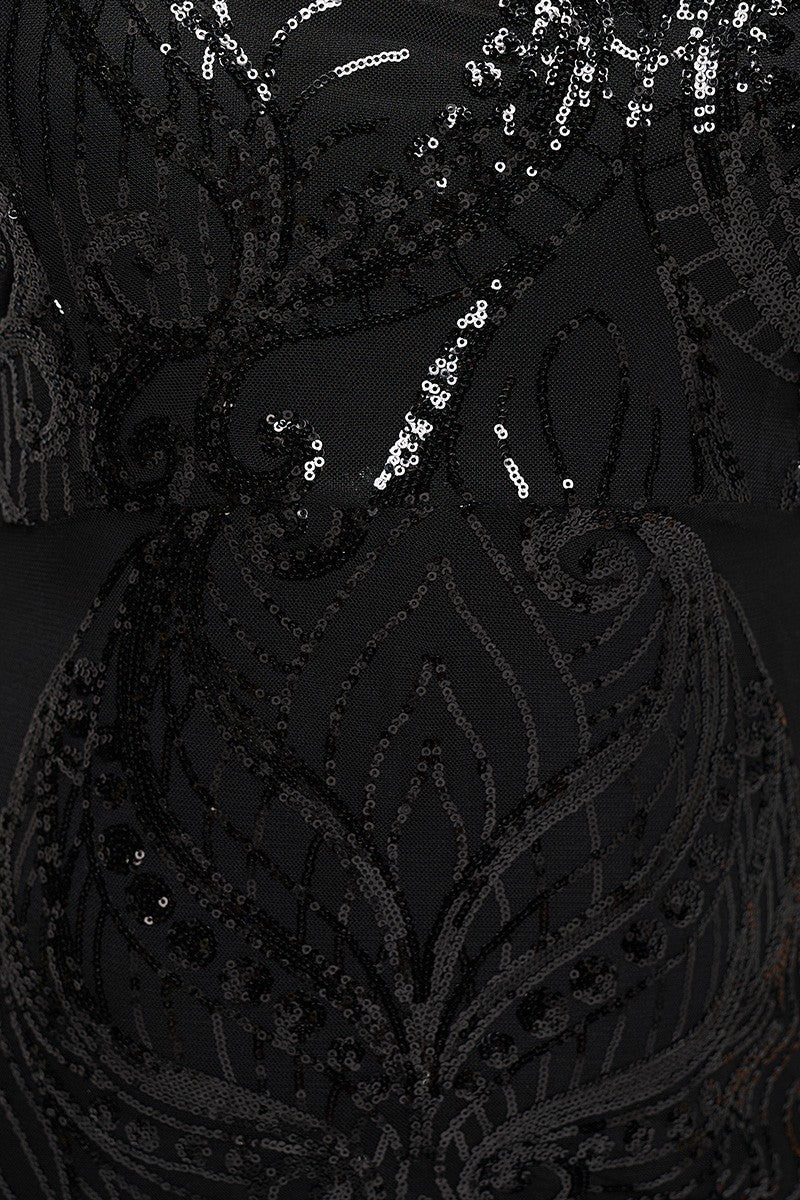 Cassie Plus Size V - Neck Sequin Dress – Adjustable Straps & Stretchy Fit - Blaire Shops