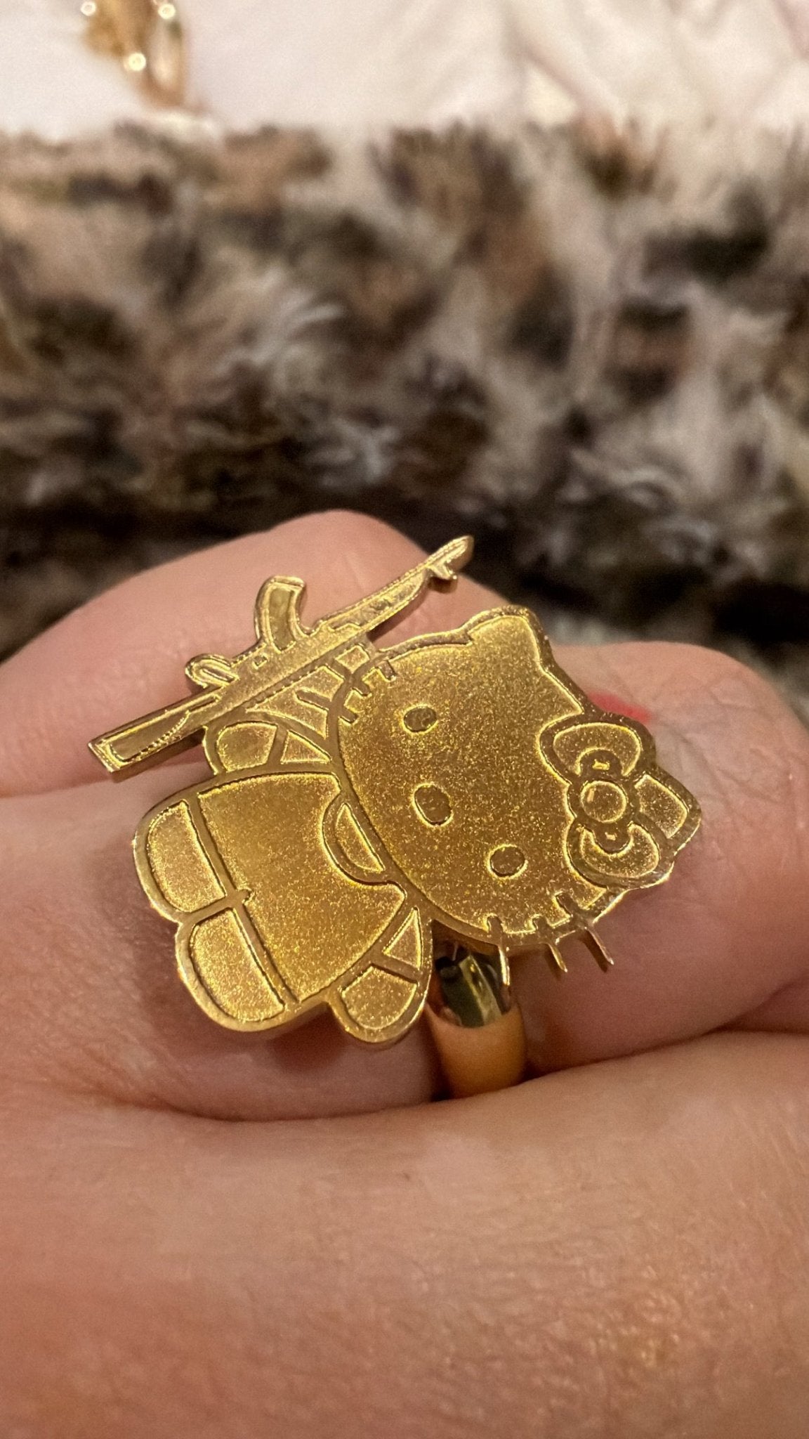 Character 18k Gold Plated Stainless Steel Ring - Blaire Shops