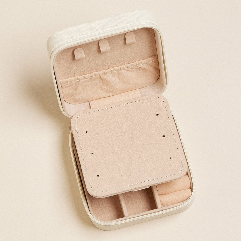 Cherry and Checker Pattern Portable Square Jewelry Box - Blaire Shops