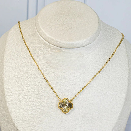 Clover Inspired Pendent 18K Gold Plated Necklace - Blaire Shops