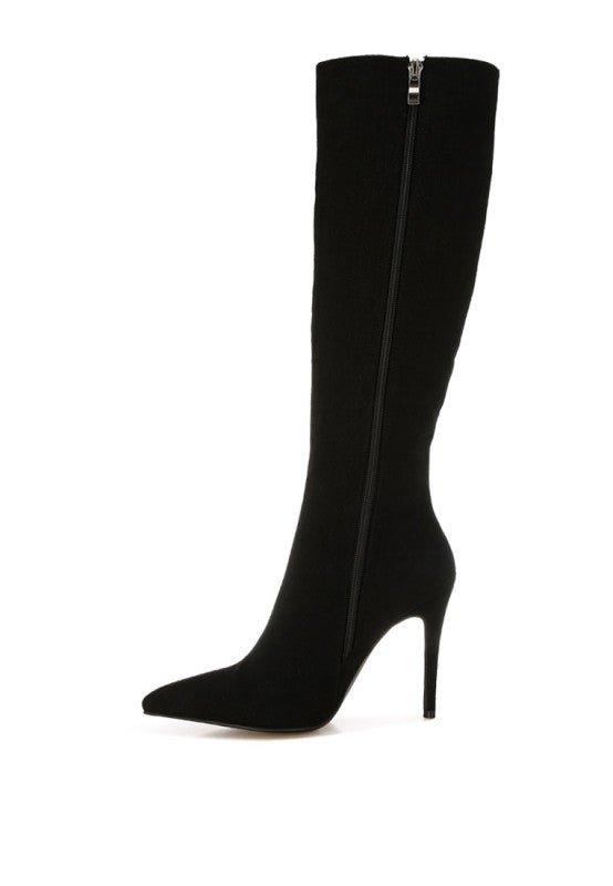 Coastra Rhinestone Embellished Stiletto Boots - Blaire Shops