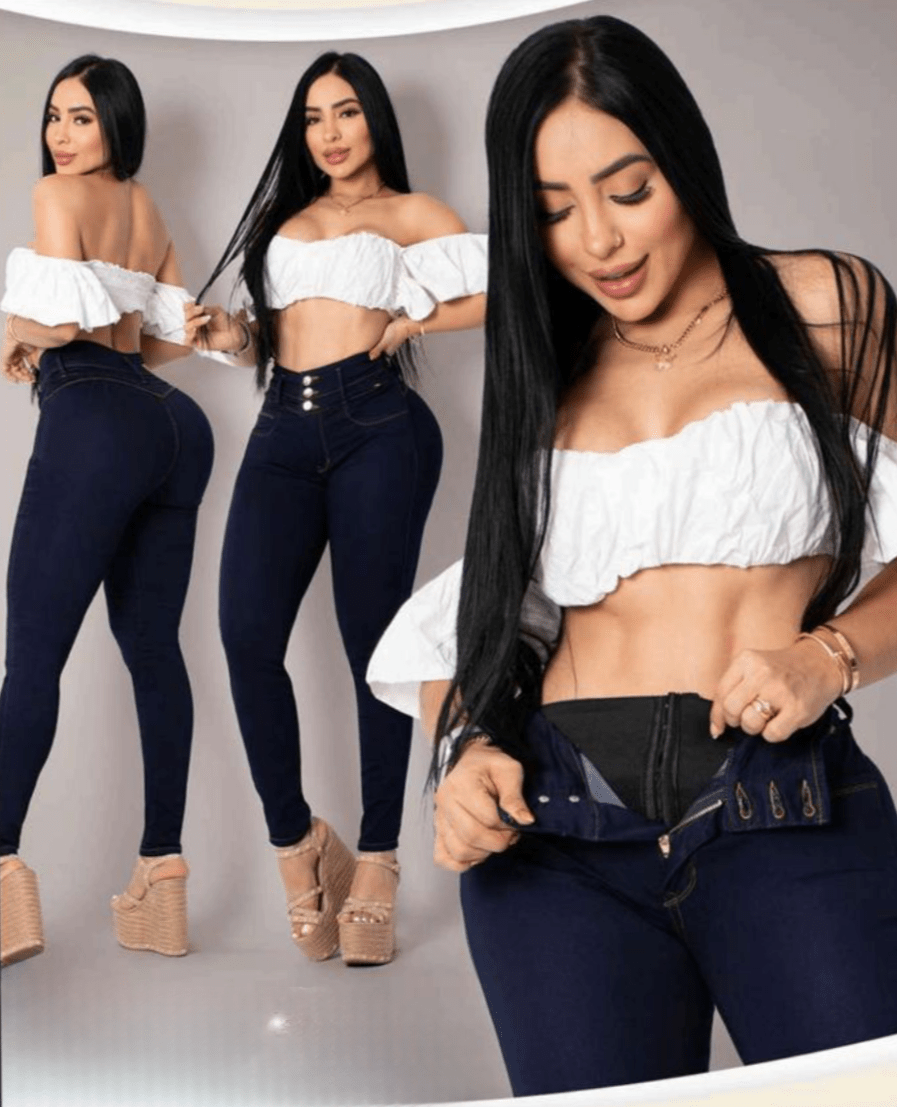 Colombian Faja Jean Skinny Jeans - Dark Wash - Blaire Shops