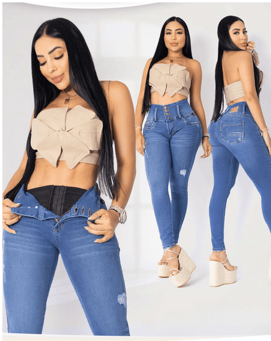 Colombian Faja Jean Skinny Jeans - Light Wash - Blaire Shops