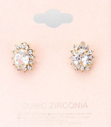 Crystal Bloom High - Quality Cubic Zirconia Stud Earrings - Blaire Shops