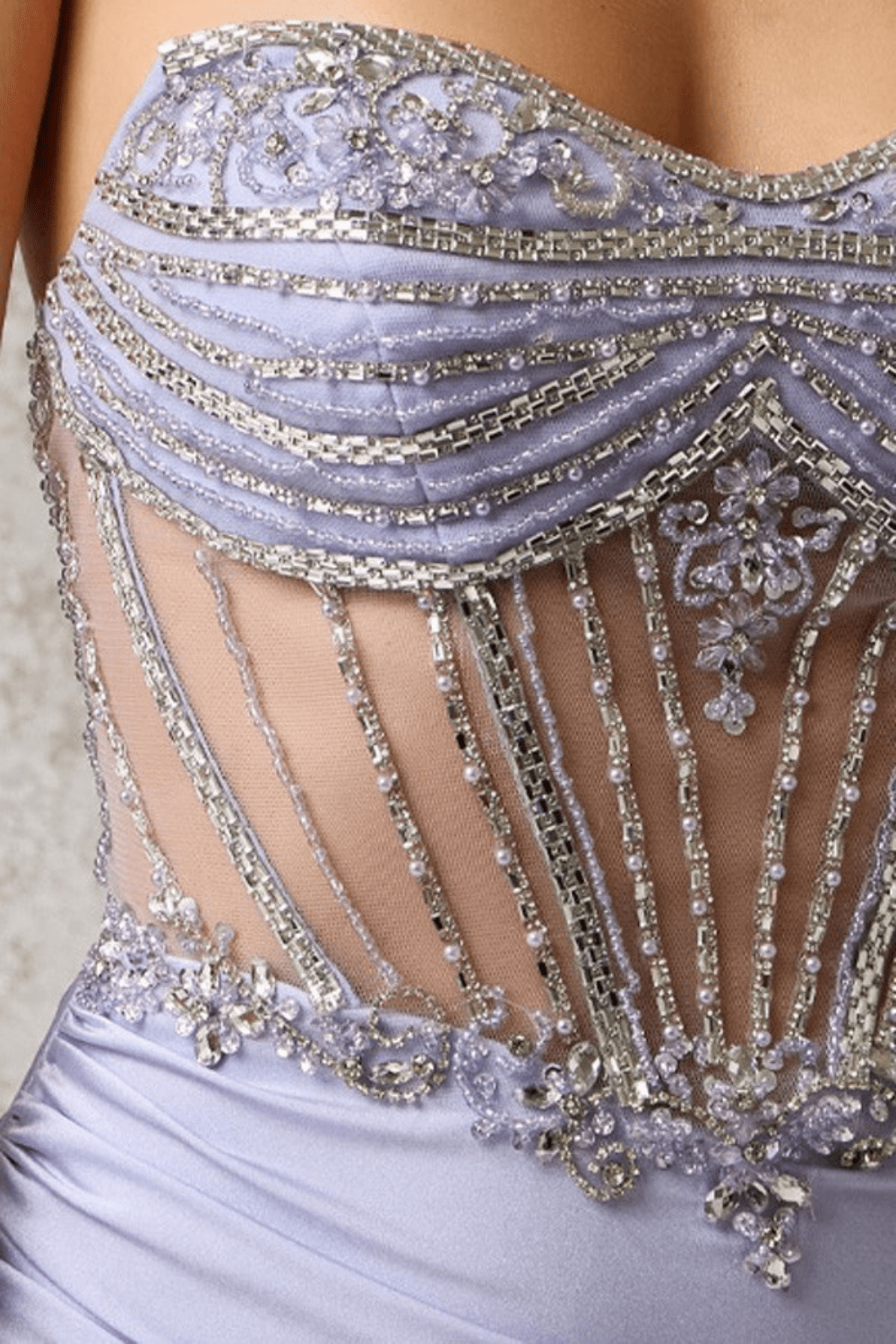 Crystal Illusion Corset Gown – Lavender Dream - Lavender DRESS for women Vacation Outfits Birthday Dresses Going Out Looks