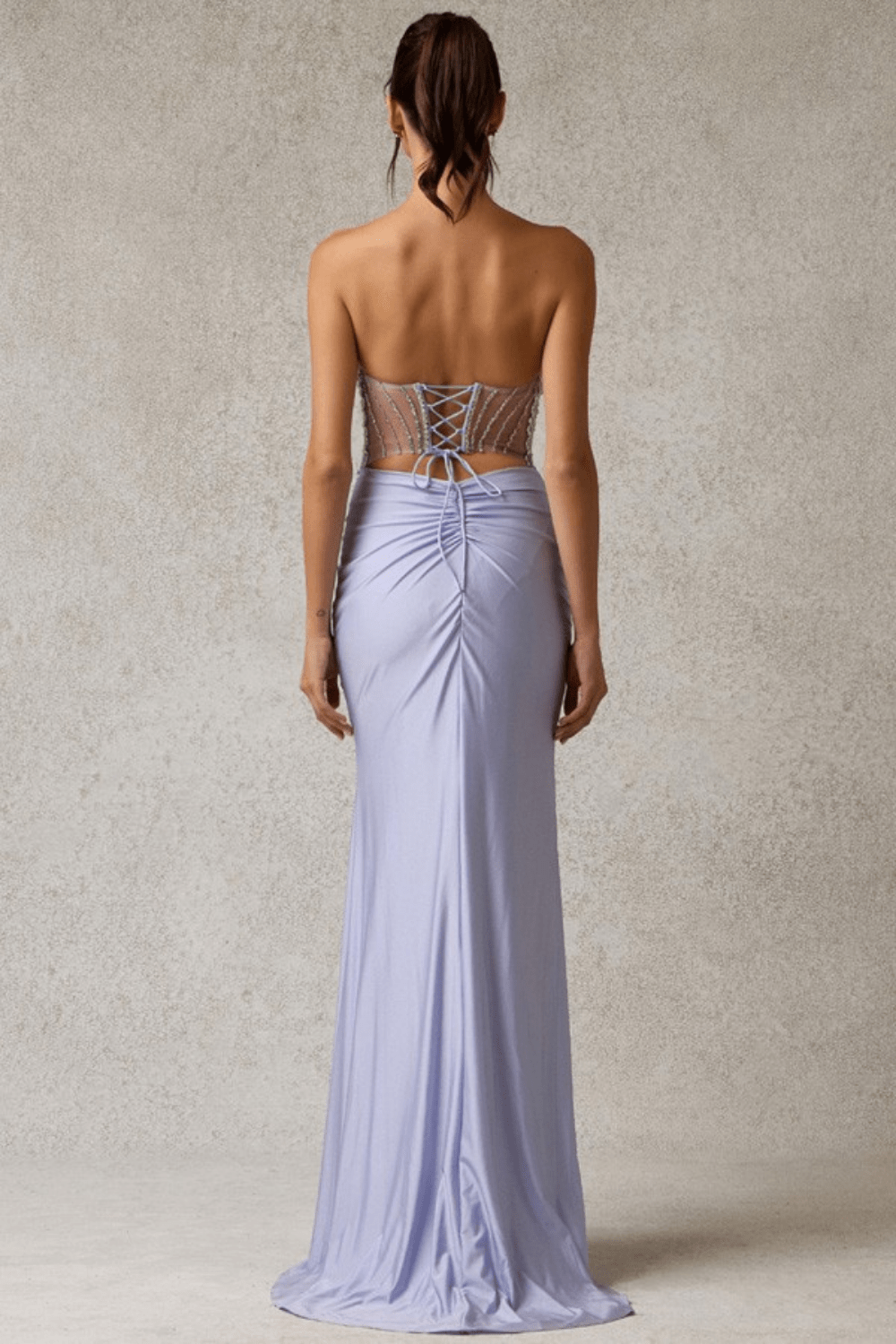 Crystal Illusion Corset Gown – Lavender Dream - Lavender DRESS for women Vacation Outfits Birthday Dresses Going Out Looks