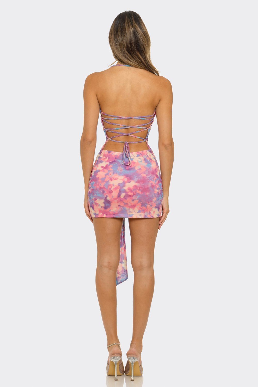 Daisy Dream Tie Accent Mini Dress - Blaire Shops