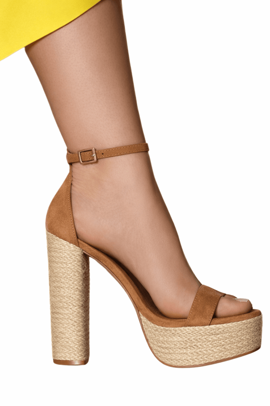 Del Sol Espadrille Platform Block High Heel - Blaire Shops