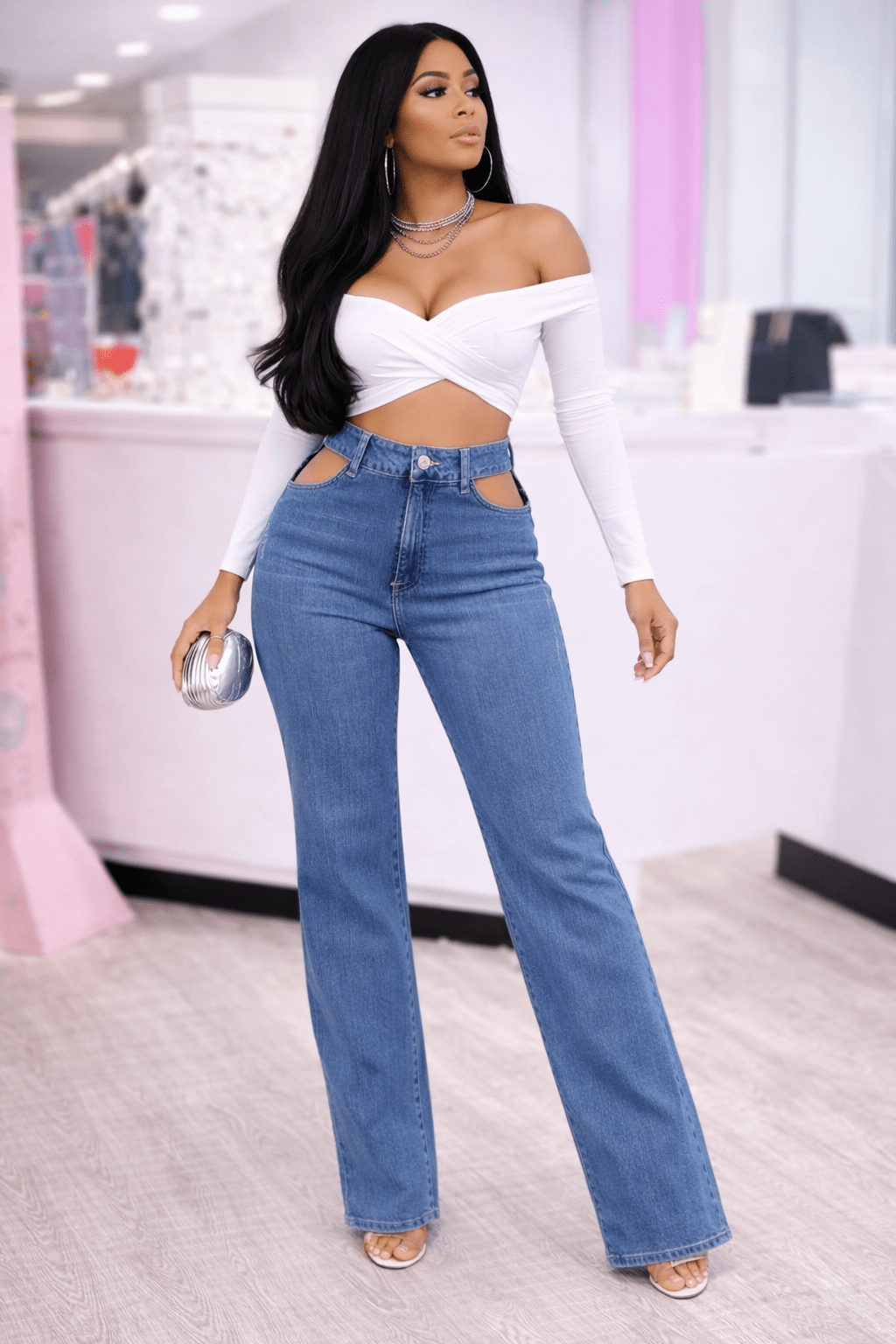 Deliah Cutout Straight Leg Jean - 3 Jeans for women Vacation Outfits Birthday Dresses Going Out Looks